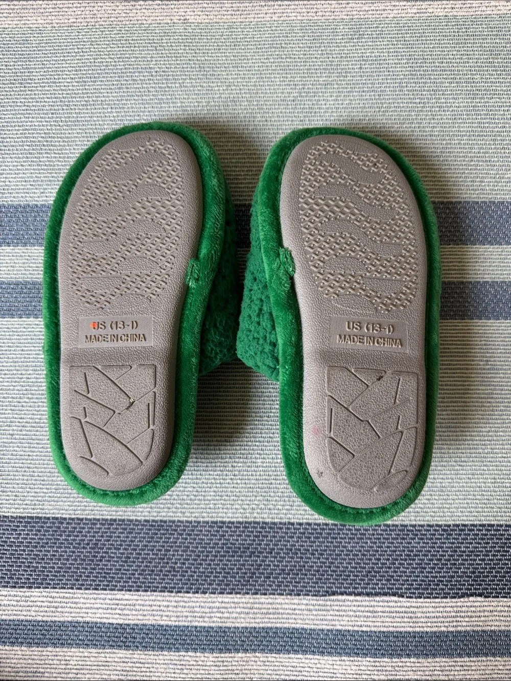 Target Green 'Santa's Little Helper' Kids Slippers